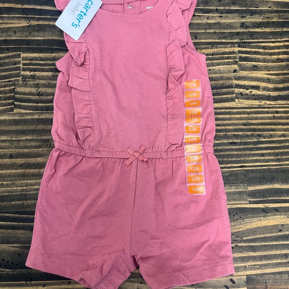 Carter's Pink Ruffle Jumpsuit Playful Design